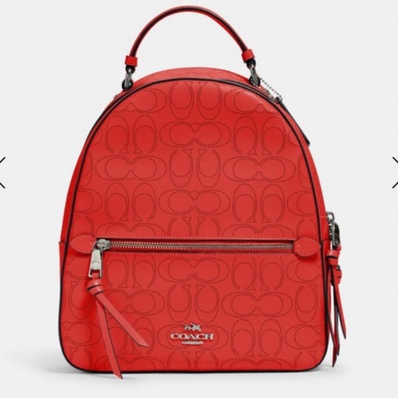 Coach Handbags - Red Coach Jordyn Backpack In Signature Leather- Excellent Condition